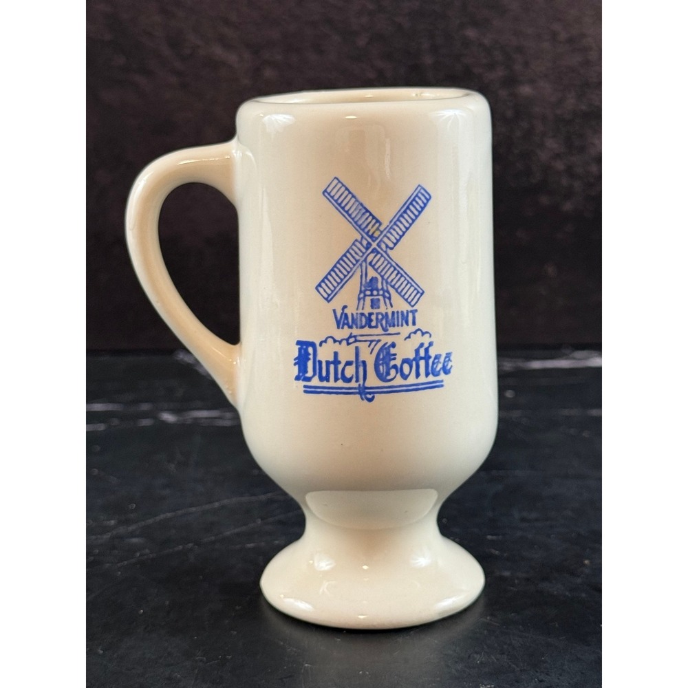 VTG Vandermint Dutch Coffee Pedestal Mug 4.8x3in